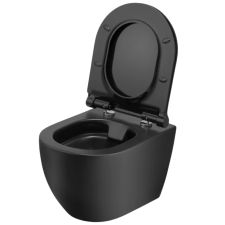 Bezrantowa misa wc - CANEO WC czarny mat