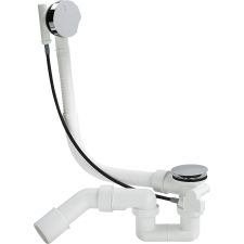 Syfon wannowy Simplex z pokrętłem i korkiem chrom 495121 Viega