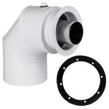 Adapter F kolanowy 60/100 x 80/125 z króćcami biały SX-TD-AFK6/8KPB Spiroflex