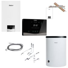 Kocioł gazowy kondensacyjny 21,0 kW Vaillant EcoTec Plus VC 20CS/1-5 jednofunkcyjny z zasobnikiem 120L, regulatorem SensoComfort i zestawem kominowym