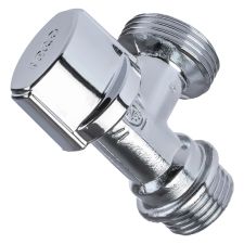 L 94 zawór kątowy, pralkowy, 1/2GZ x 3/4GZ, z rozetą, uchwyt NOVA z ABS