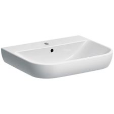 Geberit Smyle Umywalka, B60cm, H16.5cm, T48cm, z przelewem, z otworem na baterię