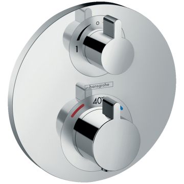 Bateria termostatyczna Hansgrohe Ecostat S podtynkowa, obsługa dwóch wyjść, element zewnętrzny
