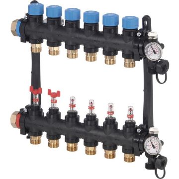 Vario M rozdzielacz z przepływomierzem FM, 9x G3/4" Euro 1085951 Uponor