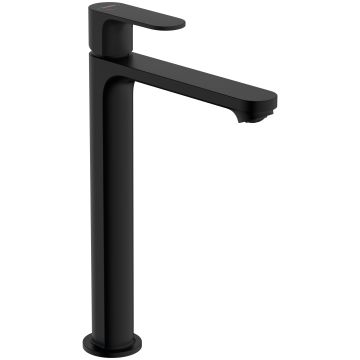 Bateria umywalkowa jednouchwytowa wysoka Rebris S 240 CoolStart czarny mat Hansgrohe