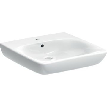 Umywalka dla niepełnosprawnych SELNOVA COMFORT 55 x 15 x 55 cm bez przelewu z otworem na baterię Geberit