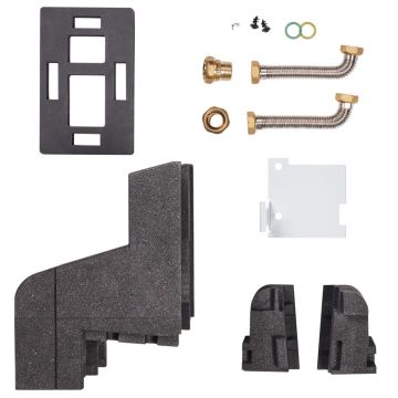 Podłączenie hydrauliczne aroTHERM plus (ustawienie na płycie fundamentowej).