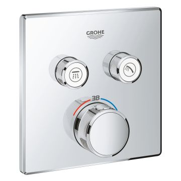 Bateria termostatyczna Grohe Grohtherm SmartControl podtynkowa, obsługa dwóch wyjść, element zewnętrzny