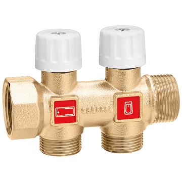 Rozdzielacz z zaworami odcinającymi  O3/4"X2 O23P.1,5-18