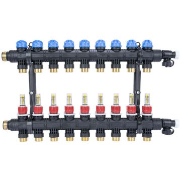 Rozdzielacz ProCalida EF1 K 9 obiegów grzewczych, G1", 0,2÷1,6 l/min