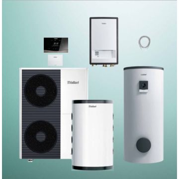 Pompa ciepła powietrze 12,6 kW Vaillant AroTherm VWL 125/5 AS z modułem IS, buforem, zasobnikiem i regulatorem