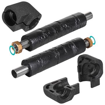 Podłączenie hydrauliczne aroTHERM plus (podstawowe) zawiera: 2 podłączenia elastyczne 2x425mm