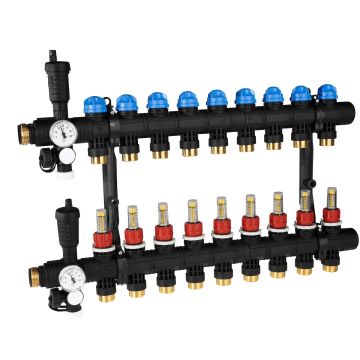Rozdzielacz ProCalida EF1 9 obiegów grzewczych, G1", 0,2÷1,6 l/min A
