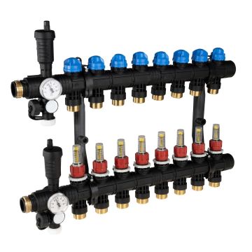Rozdzielacz ProCalida EF1 9 obiegów grzewczych, G1", 0,2÷1,6 l/min A