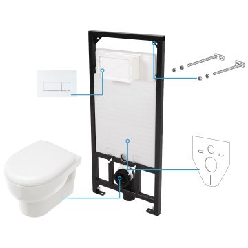 Zestaw WC podtynkowy AVIS  6 w 1 Deante