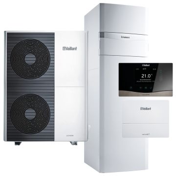 Pompa ciepła powietrze 12,6 kW Vaillant AroTherm VWL 125/5 AS z centralą IS i regulatorem