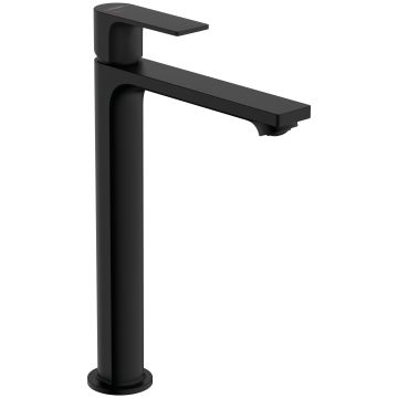 Bateria umywalkowa jednouchwytowa wysoka Rebris E 240 CoolStart czarny mat Hansgrohe