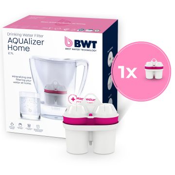 Dzbanek filtrujący wodę Aqualizer Home BWT 2.7L biały manualny z wkładem Mg2+