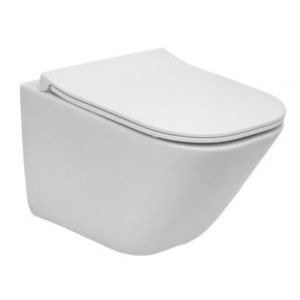Zestaw GAP SQUARE COMPACTO Miska wc podwieszana Rimless + deska wolnoopadająca slim duroplast