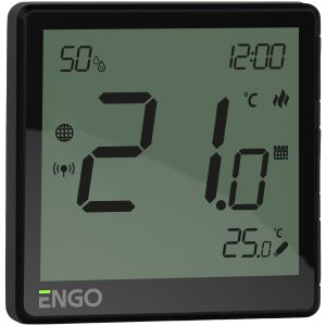 Internetowy podtynkowy regulator temperatury ZigBee EONE230W czarny ENGO