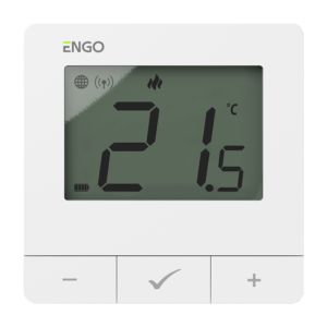 Regulator temperatury bateryjny E25-BATW biały ZigBee/868MHz natynkowy ENGO