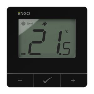 E25-BATB - Regulator temperatury, bateryjny czarny,ZigBee/868MHz, natynkowy
