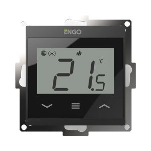 E55-B - Regulator temperatury, do ramki 55x55 czarny,Internetowy, czarny, Wi-Fi, 230V