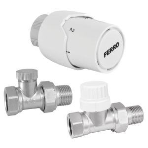 Komplet termostatyczny prosty 1/2" ZTM20 Ferro