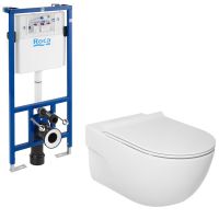 Zestaw podtynkowy WC Roca Duplo z miską Meridian Compacto