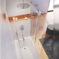 Parawan nawannowy CVS2-100 P biały transparent 7QRA0100Z1 Ravak