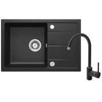 SET:ZLEW GRAN LEDA ZRD 2113 GRAFIT + BAT, Z WYL, U BEN 262M GRAFIT + OSPRZĘT SPACE-SAVER