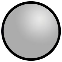 Lustro Okrągłe Fi 65 Moby Czarna Rama MDF