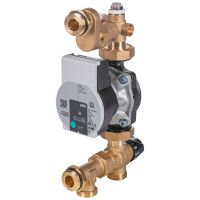 Moduł mieszający do ogrzewania podłogowego z pompą Wilo Para SC 25/6 (130 mm), z ręcznym termostatycznym zaworem, mieszającym Huch EnTEC